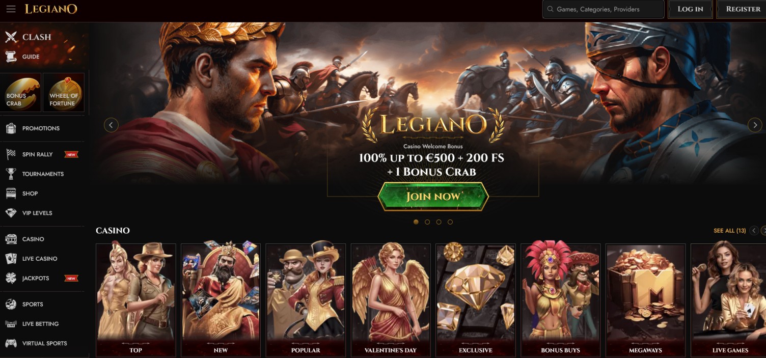 Legiano Online Casino & Sports Betting - Play & Bet Online