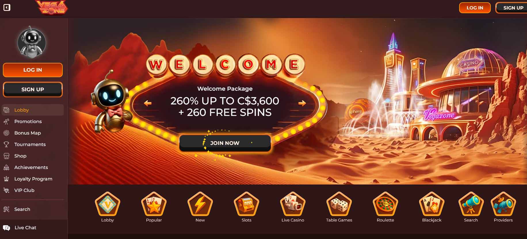 Play & Earn Payouts at Vegazone Casino Experience Stellar Gameplay